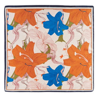 Assorted Lily Flower Print Scarf - Orange - SCARVES