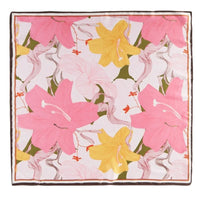 Assorted Lily Flower Print Scarf - Pink - SCARVES