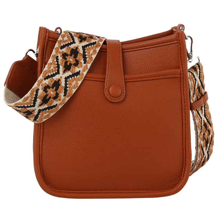 Aztec Guitar Strap Hobo Crossbody Bag - Brown - Shoulder Bags