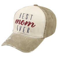 Two-tone trucker hat cap with Best Mom Ever design, stylish two tone trucker visual