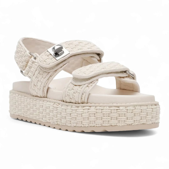 Beige woven Bigmona Platform Sandal showcasing stylish platform sandal footwear