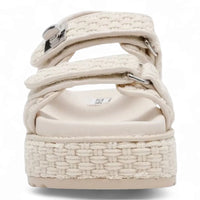 Beige woven Bigmona Platform Sandal showcasing stylish platform sandal design