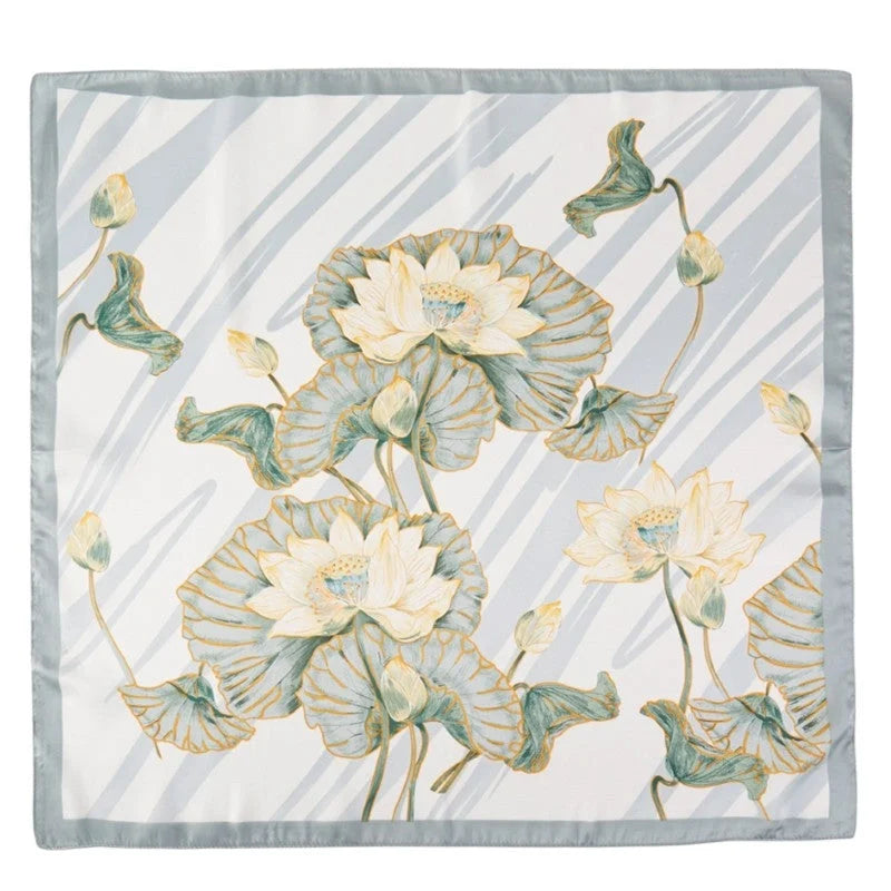 Blooming Flower Art Scarf - Mint - SCARVES