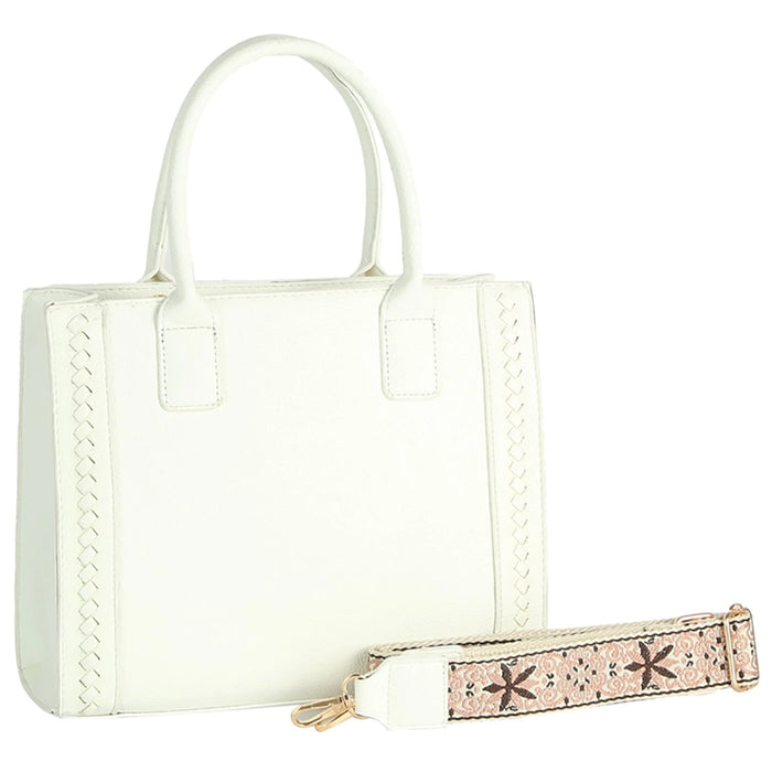 Calin Guitar Strap Satchel - White - Shoulder Bags
