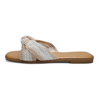 Concept Crochet Knot Slide sandal featuring a woven knot slide design and crochet knot detail