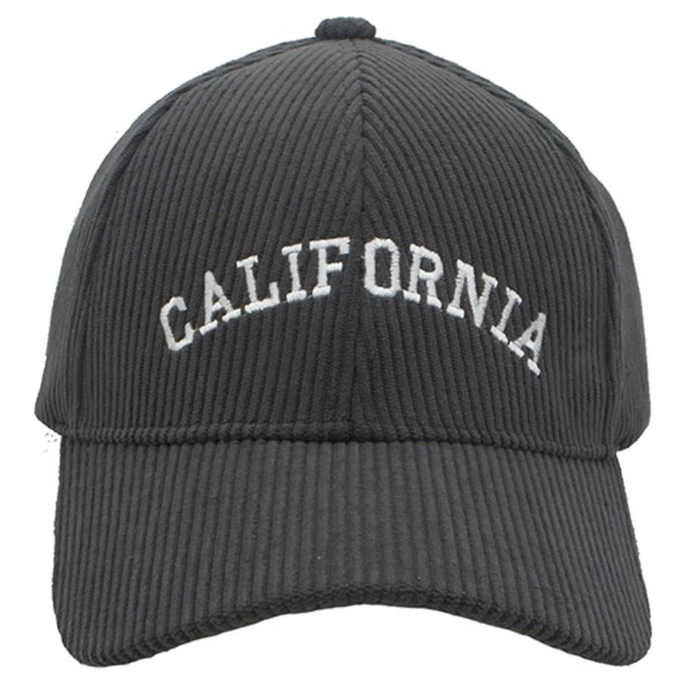 Corduroy California Cap - Charcoal - BASEBALL CAPS