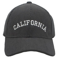 Corduroy California Cap - Charcoal - BASEBALL CAPS