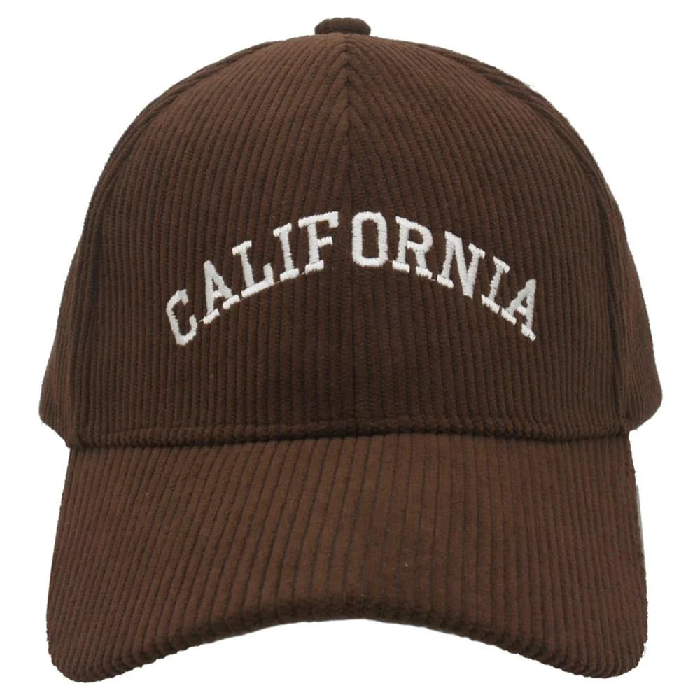Corduroy California Cap - Dark Brown - BASEBALL CAPS