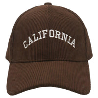 Corduroy California Cap - Dark Brown - BASEBALL CAPS