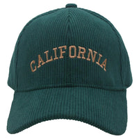 Corduroy California Cap - Forest Green - BASEBALL CAPS