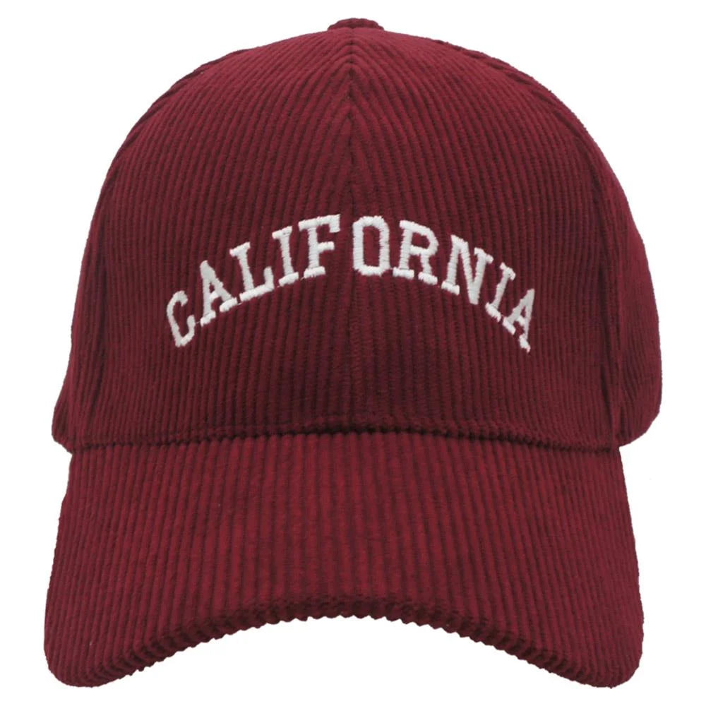 Corduroy California Cap - Wine - BASEBALL CAPS