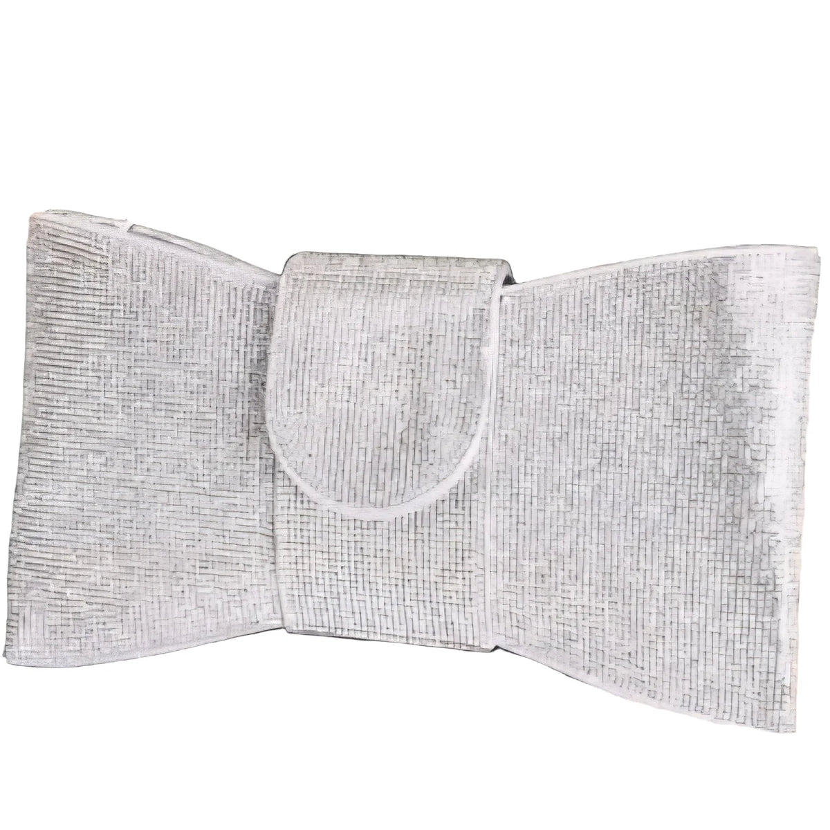 Dazzling Bow Clutch Bag - Silver - CLUTCH