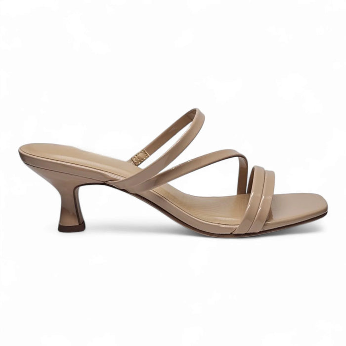 Beige Denali Strappy Kitten Heel sandal showcasing stylish strappy kitten heel design