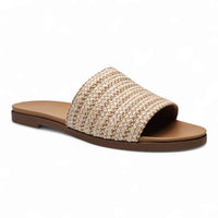 Woven slide sandal from Fate Raffia Slide collection showcasing stylish raffia slide design