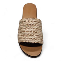Fate Raffia Slide sandal showcasing woven slide design for casual summer wear