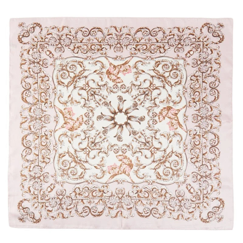Floral Leaf Vines Pattern Scarf - Pink - SCARVES