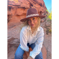 Geometric Band C.C Vegan Felt Hat - FELT HAT