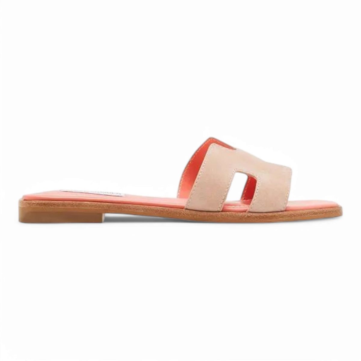 Beige leather slide sandal from Steve Madden Hadyn H Band collection