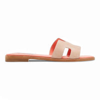 Beige leather slide sandal from Steve Madden Hadyn H Band collection