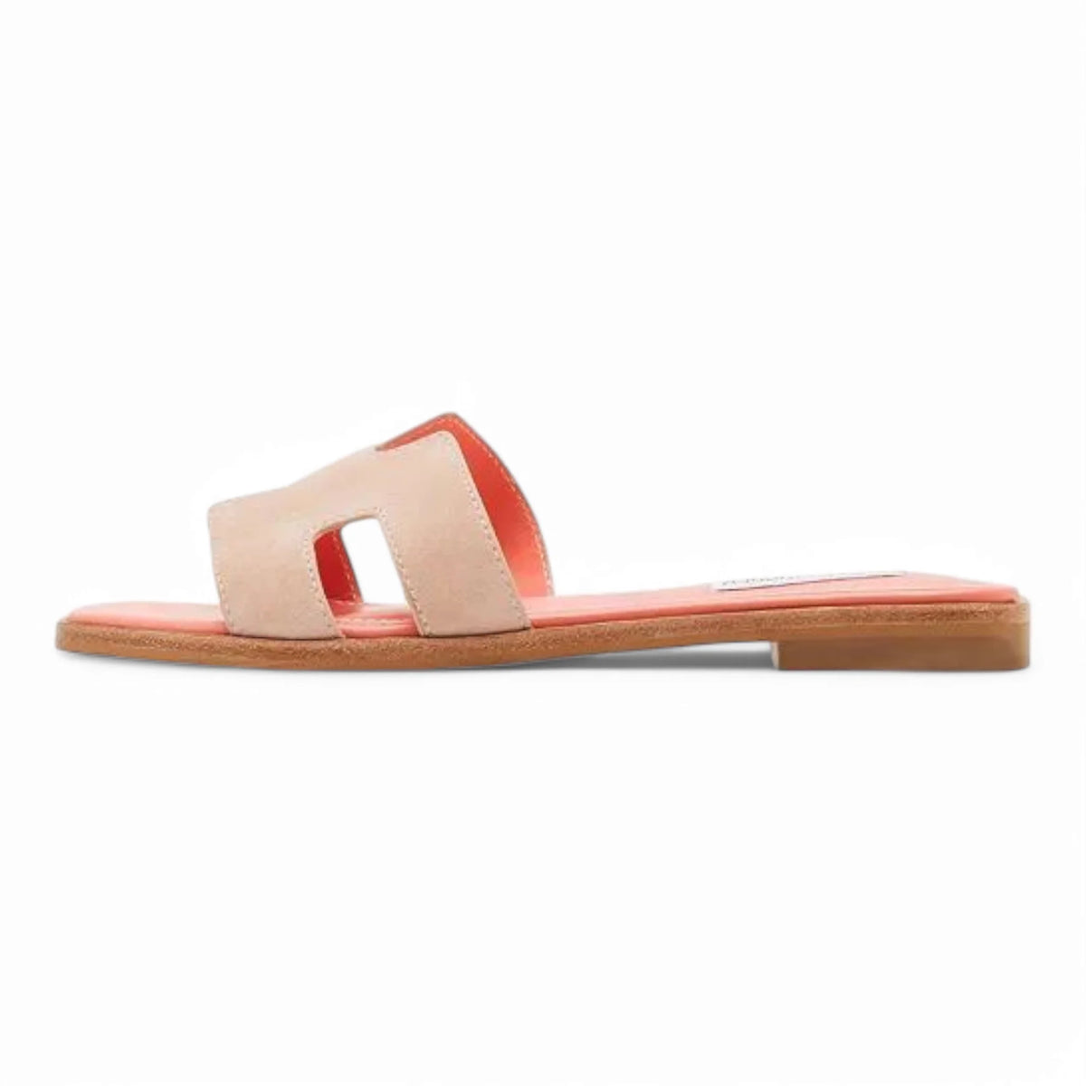 Beige leather slide sandal from Steve Madden Hadyn H Band collection