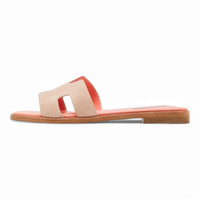Beige leather slide sandal from Steve Madden Hadyn H Band collection