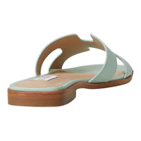 Mint green leather sandal from Steve Madden Hadyn H Band Slide collection