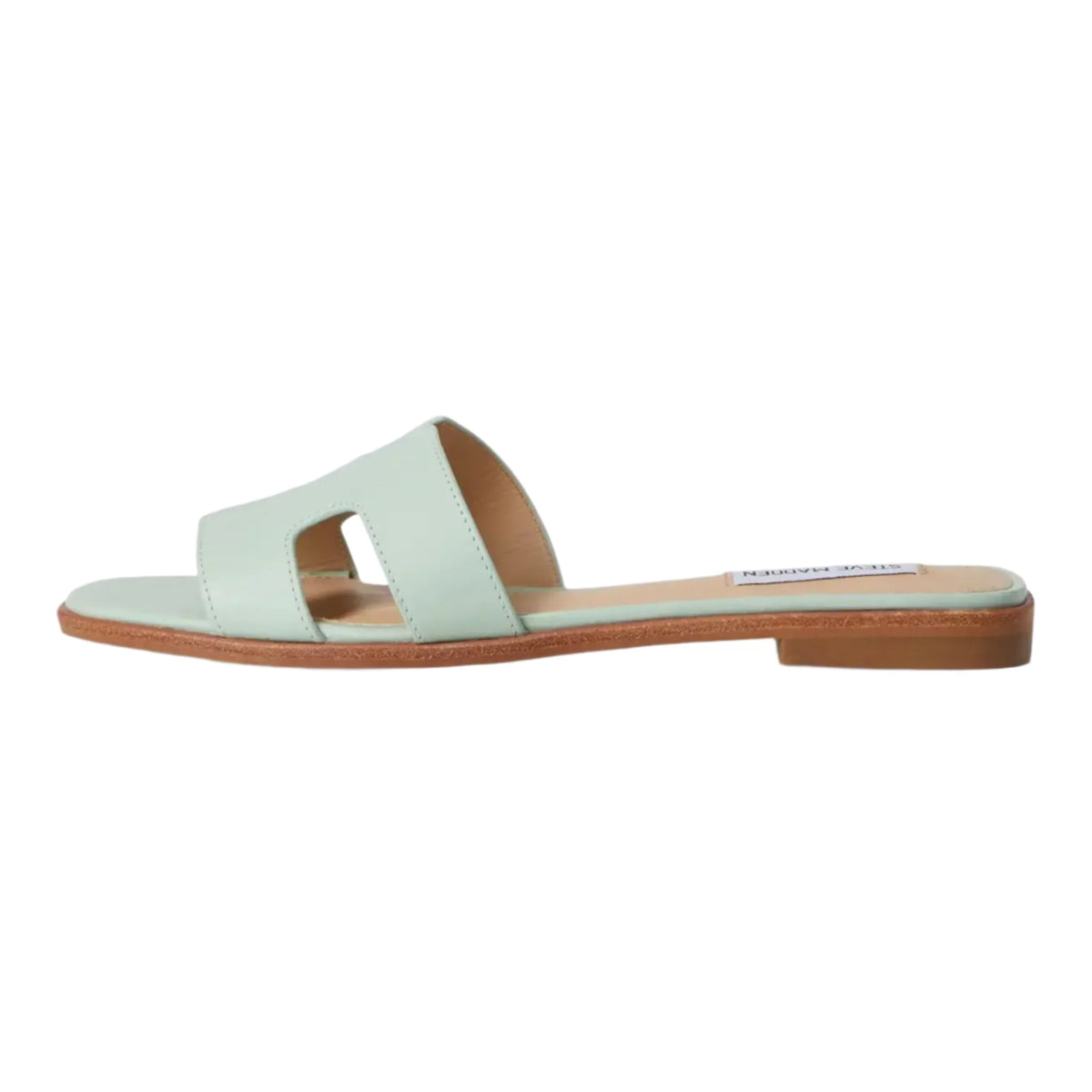 Mint green Hadyn H Band Slide from Steve Madden, perfect for stylish summer wear