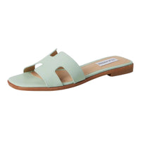 Mint green sandal from Steve Madden Hadyn H Band Slide collection for stylish summer wear