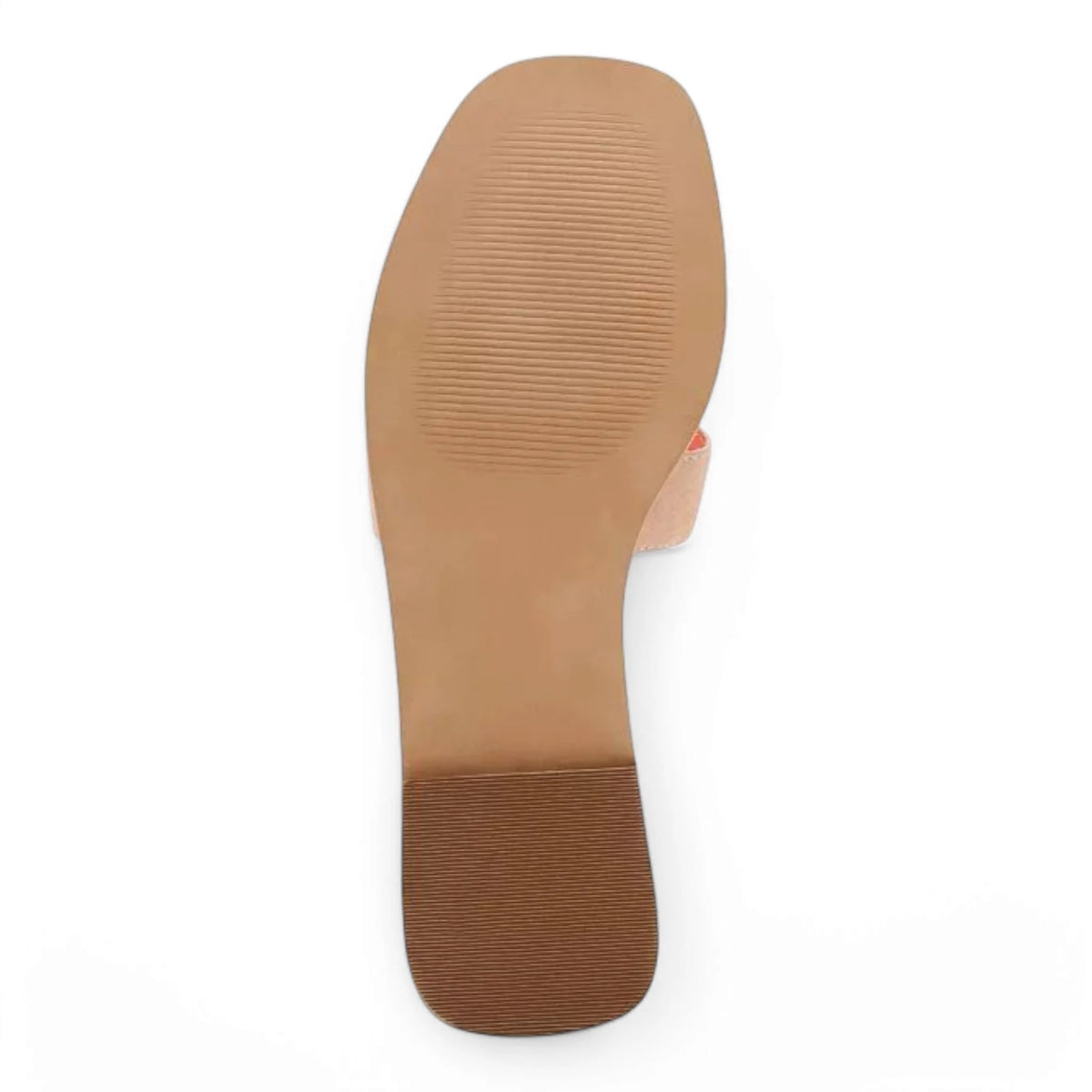 Tan sandal sole with grooves from Steve Madden Hadyn H Band Slide