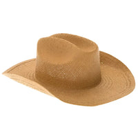 Woven straw cowboy hat showcasing Handmade Western Smooth Toyo design and style