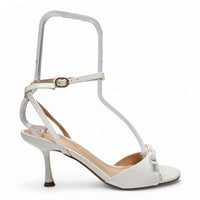 Joy Wide Band Bow Heels - White / 5.5 - HEELS