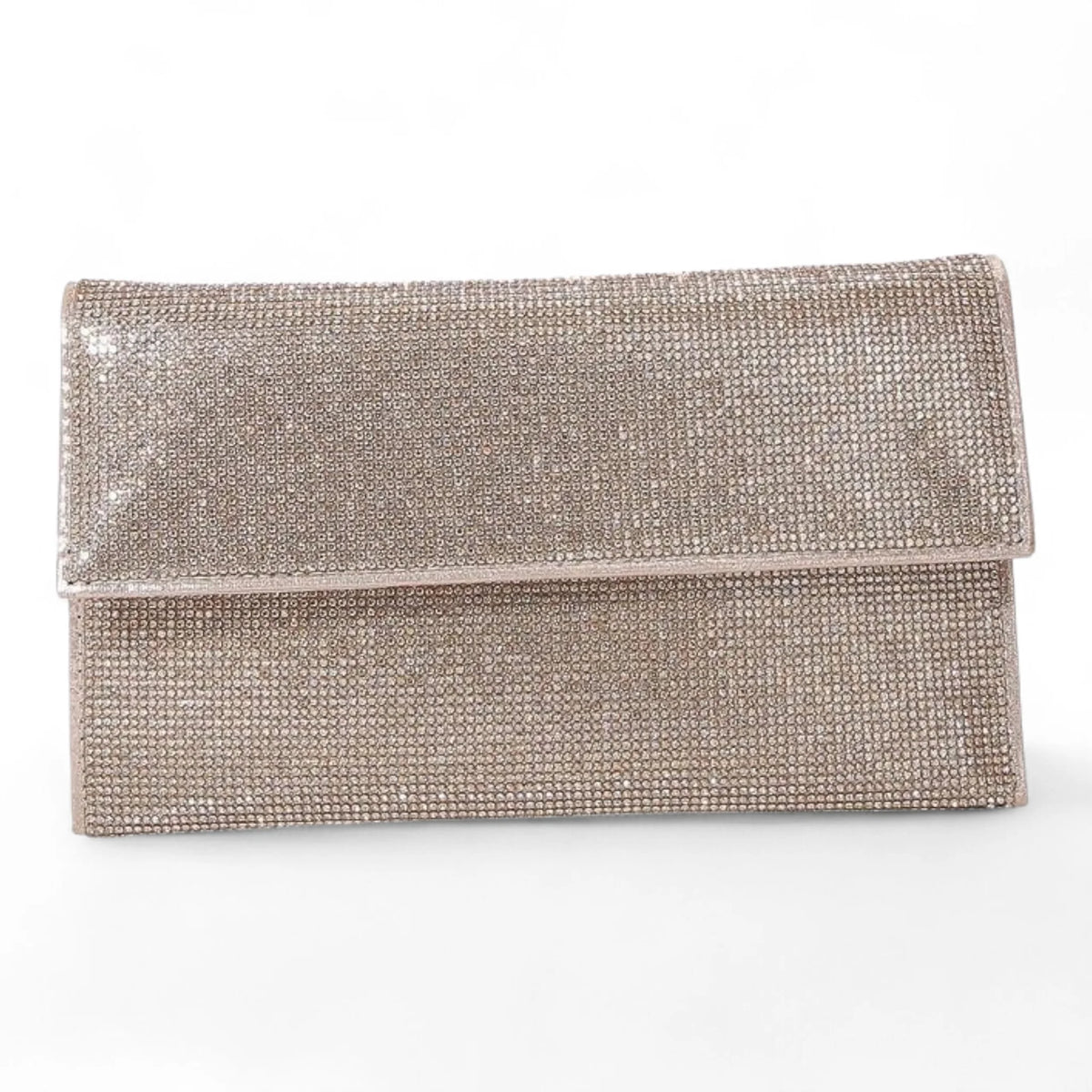 Katie Jeweled Rhinestone Clutch Bag - Gold - Shoulder Bags