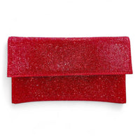 Katie Jeweled Rhinestone Clutch Bag - Red - Shoulder Bags