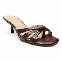 Keep Strappy Thong Kitten Heel Mule Sandals HEELS
