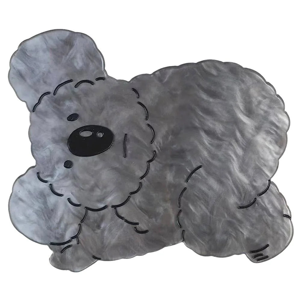 Koala Hair Claw Jaw Clip - Gray - HAIR ACCESSORIES