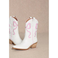 Miriam Ribbon Design Coquette Booties - BOOTIES