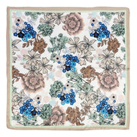 Multi Flower Pattern Square Bandana Scarf - SCARVES