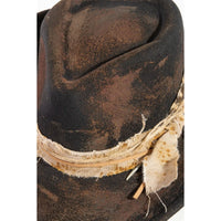 Rustic Feather Strap Western Cowboy Hat - FELT HAT