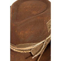 Safety Pin Rustic Strap Patched Western Cowboy Hat - FELT HAT
