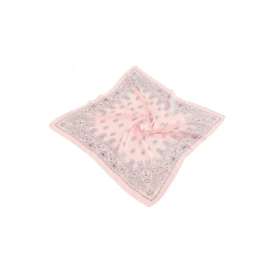 Pink paisley patterned silky satin neckerchief from the So Silky Satin collection