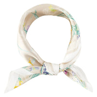 Square Flower Print Scarf - SCARVES