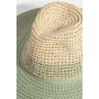 Tone Contrast Straw Hat - STRAW HAT