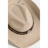 Western Concho Strap Cowboy Hat - FELT HAT