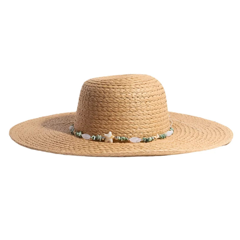 Wide Brim Floppy Sun Hat - Taupe - Hats