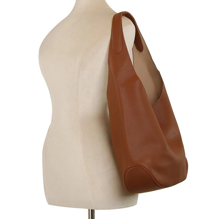 2-in-1 Slouchy Hobo Shoulder Bag - Coffee