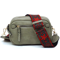 Everyday Embroidered Strap Crossbody Bag