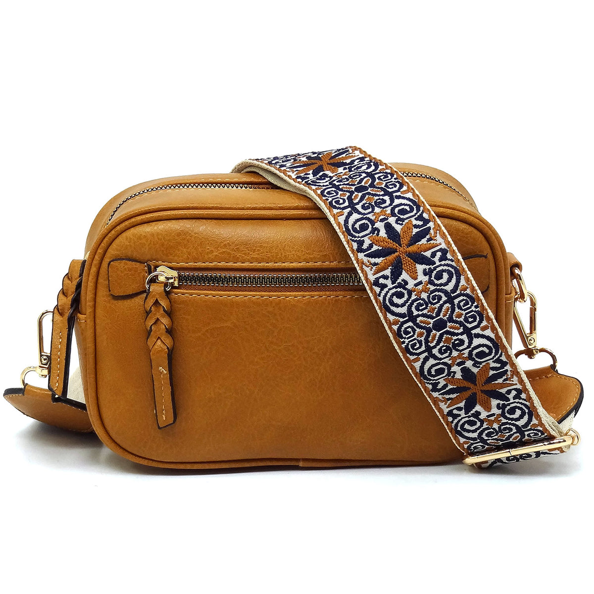 Everyday Embroidered Strap Crossbody Bag