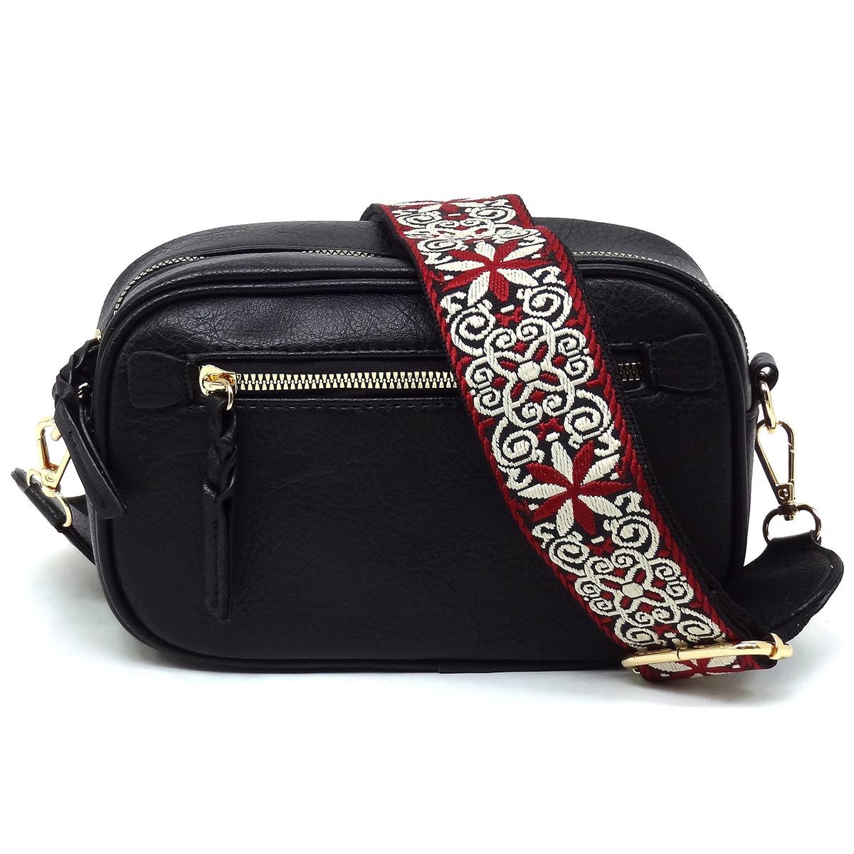 Everyday Embroidered Strap Crossbody Bag