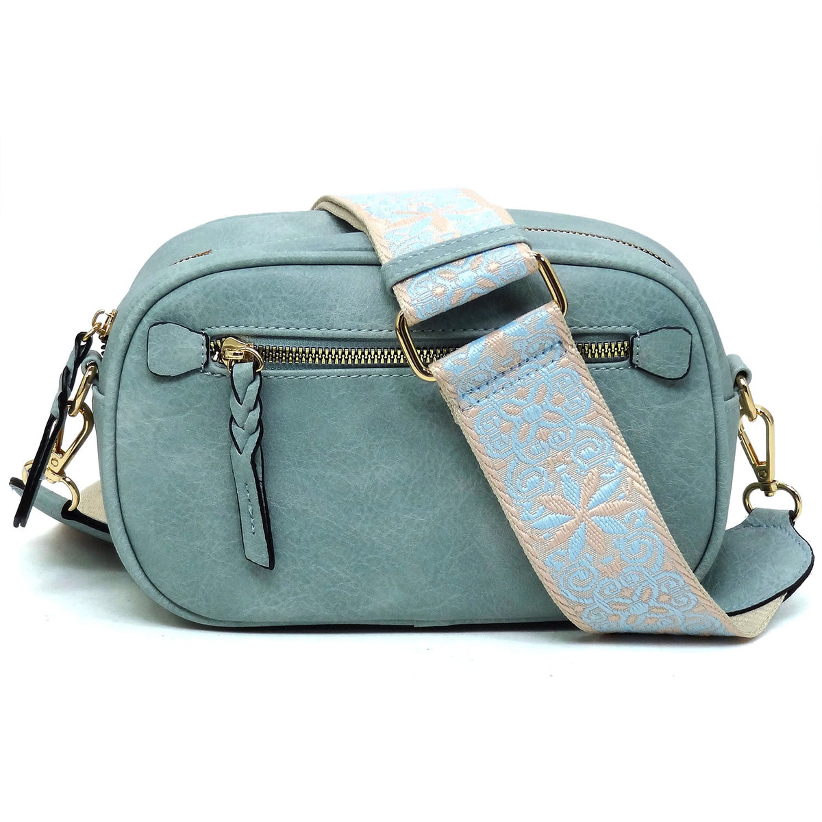 Everyday Embroidered Strap Crossbody Bag