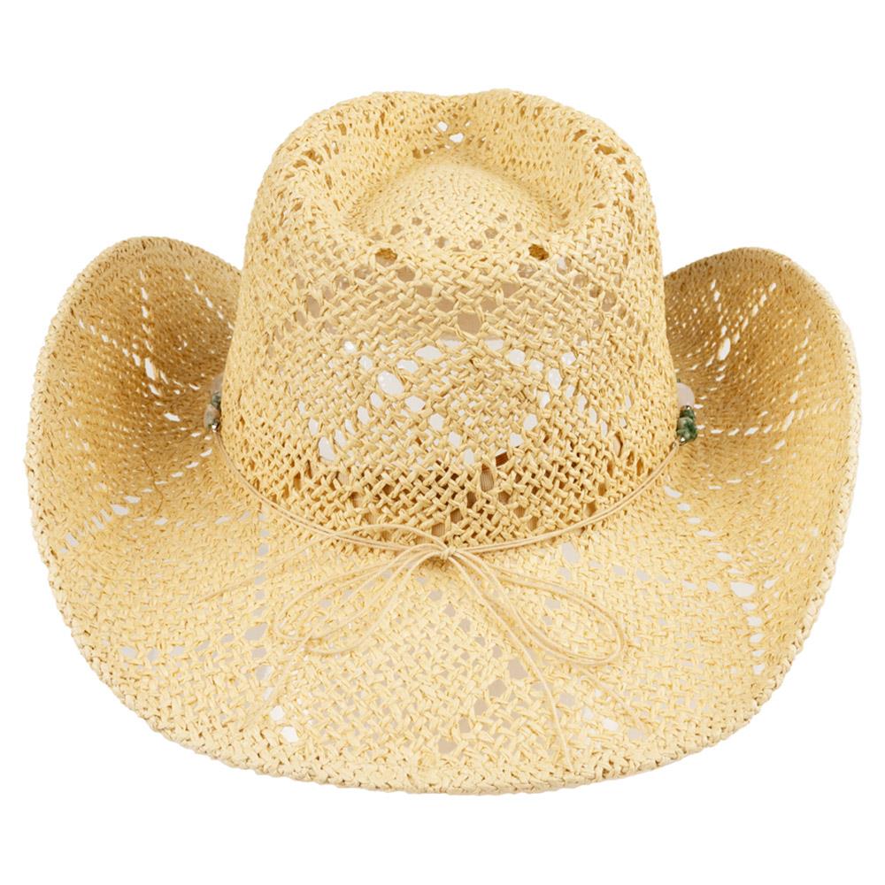 Trendy Cowboy Hat With Starfish And Beaded Band